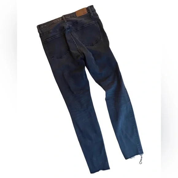 Madewell 9" Highrise Black Distressed Skinny Jeans 27 - Picture 4 of 16